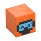 Minifig Head Special, Cube with Pixelated Black Goggles, Bright Light Blue Visor print