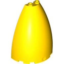 LEGO part 18909 Cone Half 6 x 3 x 6 (Elliptic Paraboloid) in Bright Yellow/ Yellow