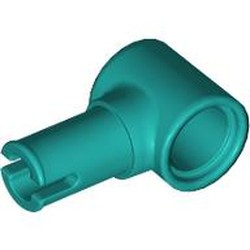 LEGO part 15100 Technic Pin Connector Hub with 1 Pin with Friction Ridges Lengthwise in Bright Bluish Green/ Dark Turquoise