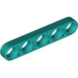 LEGO part 32017 Technic Beam 1 x 5 Thin in Bright Bluish Green/ Dark Turquoise