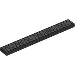 LEGO part 4162pr0041 Tile 1 x 8 with print in Black