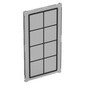 Glass for Window 1 x 4 x 6 with Black Lattice print