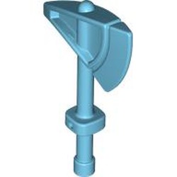 LEGO part 18018 Duplo Axe / Tomahawk Square Handle and Hollow Bottom in Medium Azure