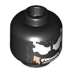 LEGO part 28621pr0032 Minifig Head with print in Black