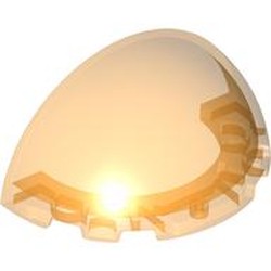 LEGO part 7202 Dome 6 x 3 x 3 Half in Transparent Bright Orange/ Trans-Orange