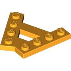 LEGO part 15706 Wedge Plate 4 Stud 45° Angle Plate in Flame Yellowish Orange/ Bright Light Orange