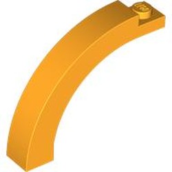LEGO part 5845 Brick Arch 1 x 5 x 3 1/3 Curved Top in Flame Yellowish Orange/ Bright Light Orange