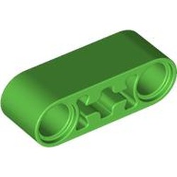 LEGO part 7229 Technic Beam 1 x 3 Thick with Center Axle Hole in Bright Green