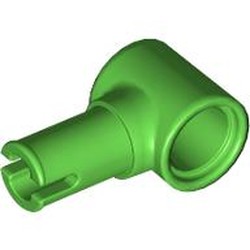 LEGO part 15100 Technic Pin Connector Hub with 1 Pin with Friction Ridges Lengthwise in Bright Green