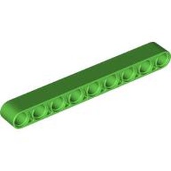 LEGO part 40490 Technic Beam 1 x 9 Thick in Bright Green