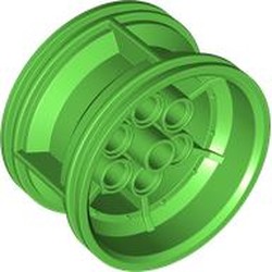LEGO part 56908 Wheel 43.2 x 26 Technic Racing Small with 6 Pinholes in Bright Green