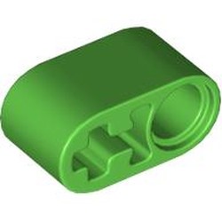 LEGO part 60483 Technic Beam 1 x 2 Thick with Pin Hole and Axle Hole in Bright Green