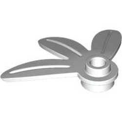 LEGO part 7264 Plant, Round 3 x 3 - 3 Leaves in White