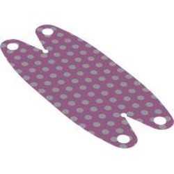 LEGO part 109393pr0001 Hammock with 4 Holes with White Dots print in Light Purple/ Bright Pink
