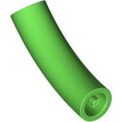 LEGO part 7324 Brick Round 1 x 1 D. Tube with 45° Elbow and Axle Holes (Crossholes) at Each End in Bright Green