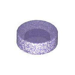 LEGO part 98138 Tile Round 1 x 1 in Opal Trans-Purple / Trans-Purple Opal