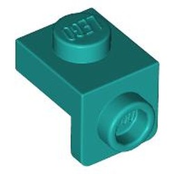 LEGO part 36841 Bracket 1 x 1 - 1 x 1 in Bright Bluish Green/ Dark Turquoise