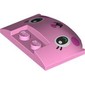 Slope Curved 3 x 4 x 2/3 Triple Curved with 2 Sunk Studs with Kitty Face, Dark Pink Nose, Cheeks print