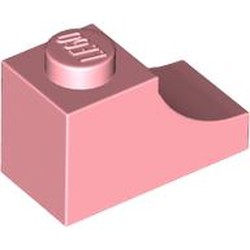 LEGO part 78666 Brick Curved 2 x 1 with Inverted Cutout in Warm Pink