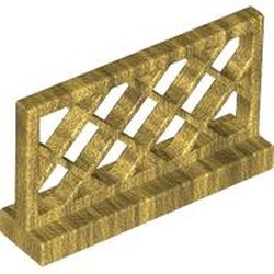 LEGO part 3185 Fence Lattice 1 x 4 x 2 in Warm Gold/ Pearl Gold