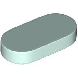 LEGO part 1126 Tile Round 1 x 2 in Aqua/ Light Aqua