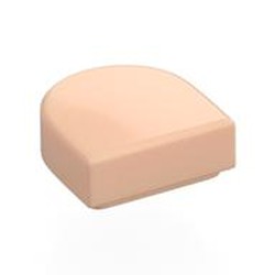 LEGO part 24246 Tile Round 1 x 1 Half Circle in Light Nougat