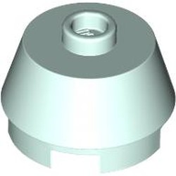 LEGO part 98100 Brick Round 2 x 2 Truncated Cone in Aqua/ Light Aqua