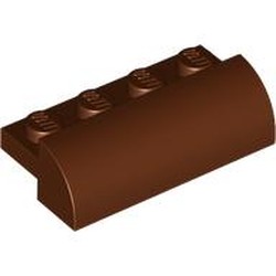 LEGO part 5842 Brick Curved 2 x 4 x 1 in Reddish Brown