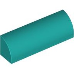 LEGO part 5849 Brick Curved 1 x 4 x 1 in Bright Bluish Green/ Dark Turquoise