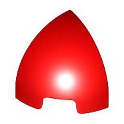 LEGO part 5848 Brick Round Curved 1 x 1 x 1 Quarter Dome in Bright Red/ Red