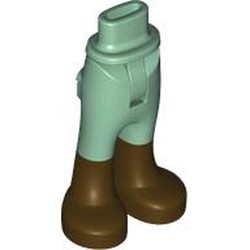 LEGO part 2277c01pr0013 Minidoll Hips and Trousers with Back Pockets with print in Sand Green