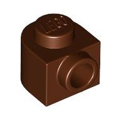 LEGO part 3386 Plate 1 x 1 x 2/3 Half Round with Side Stud in Reddish Brown