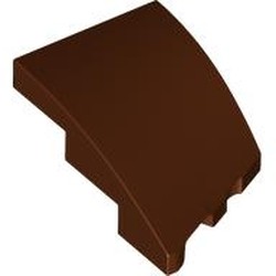 LEGO part 80177 Slope Curved 3 x 2 with Stud Notch Left in Reddish Brown
