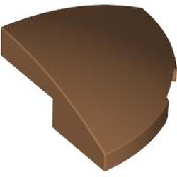 LEGO part 5852 Brick Round Corner, Curved 2 x 2 x 2/3 Quarter Circle in Medium Nougat