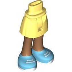 LEGO part 2241c01pr0014 Minidoll Hips and Short Skirt with print in Cool Yellow/ Bright Light Yellow
