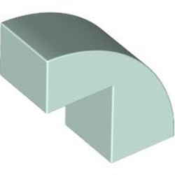 LEGO part 5907 Brick Curved 1 x 2 x 1 2/3 with 1 Cutout in Aqua/ Light Aqua