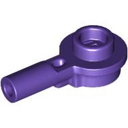 LEGO part 32828 Plate Round 1 x 1 with Hollow Stud and Horizontal Bar 1L in Medium Lilac/ Dark Purple