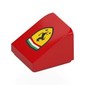 Slope 30° 1 x 1 x 2/3 (Cheese Slope) with Ferrari Logo print