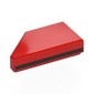 Tile 1 x 2 with Stud Notch Right with Black Stripe on Side print