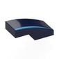 Slope Curved 2 x 1 No Studs [1/2 Bow] with Dark Azure Stripe print