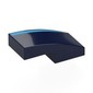 Slope Curved 2 x 1 No Studs [1/2 Bow] with Dark Azure Stripe print