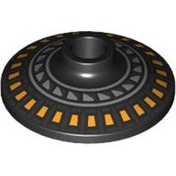 LEGO part 4740pr0022 Dish 2 x 2 Inverted [Radar] with print in Black