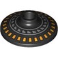 Dish 2 x 2 Inverted [Radar] with Turbine, Orange/Silver Stripes print