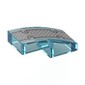 Slope Curved 2 x 1 No Studs [1/2 Bow] with Silver Plating print