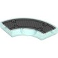 Tile 2 x 2 Curved, Macaroni, Center Anti-Stud with Silver Plating print