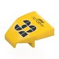 Slope Curved 2 x 2 x 2/3 with Notches 27° with Black 'F1 ACADEMY 32' print