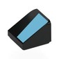 Slope 30° 1 x 1 x 2/3 (Cheese Slope) with Medium Azure Shape print