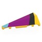 Wedge Sloped 2 x 5 Left with Medium Azure/Black/Magenta Shapes print