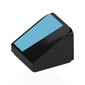 Slope 30° 1 x 1 x 2/3 (Cheese Slope) with Medium Azure Shape print