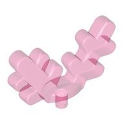 LEGO part 1613 Headwear Accessory Antlers in Transparent Medium Reddish Violet/ Trans-Dark Pink